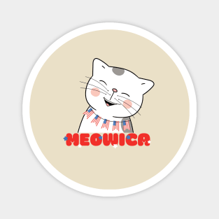 Meowica Cute Cat 4th of July Magnet